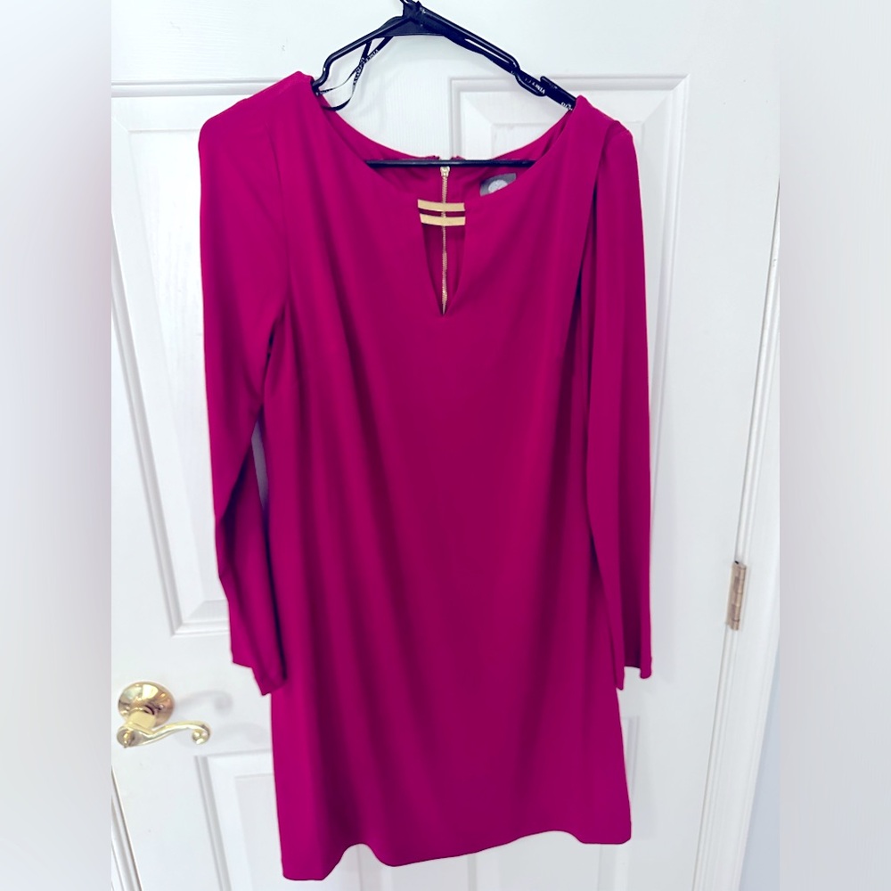 Long Sleeve Fuschia Vince Camuto Dress